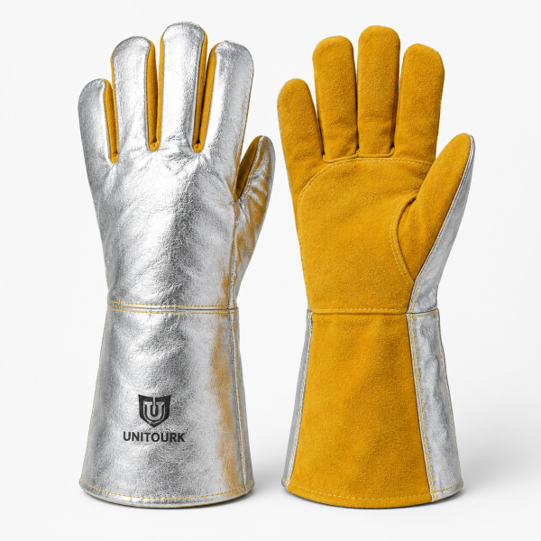 Aluminized Leather Heat-Resistant Gloves