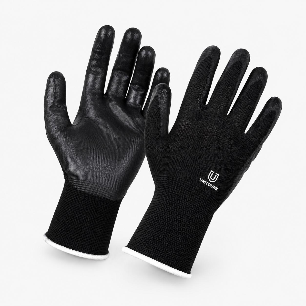 Black Safety Grip Gloves