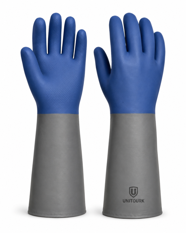 Blue Heavy-Duty Gauntlet Gloves