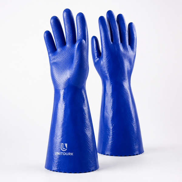 Blue Long-Cuff Utility Gloves