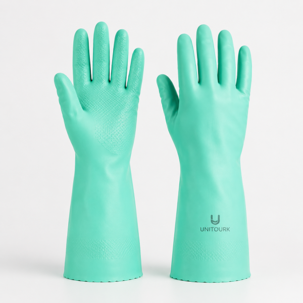 Mint Green Chemical-Resistant Gloves