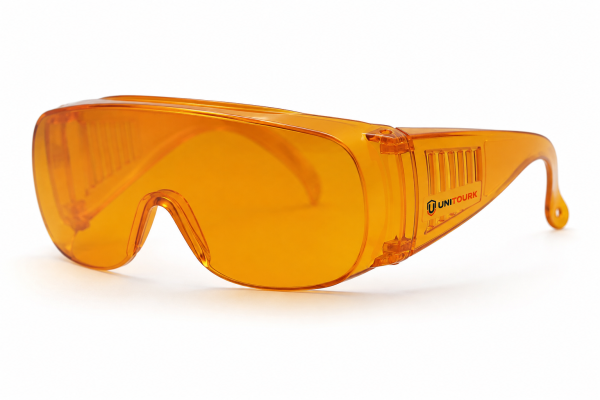 Orange Full-Frame Protective Spectacles