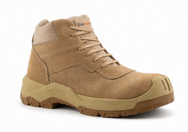 Tan Lace-Up Mid-Cut Work Boot