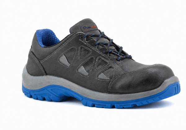 Black-and-Blue Low-Cut Work Shoe