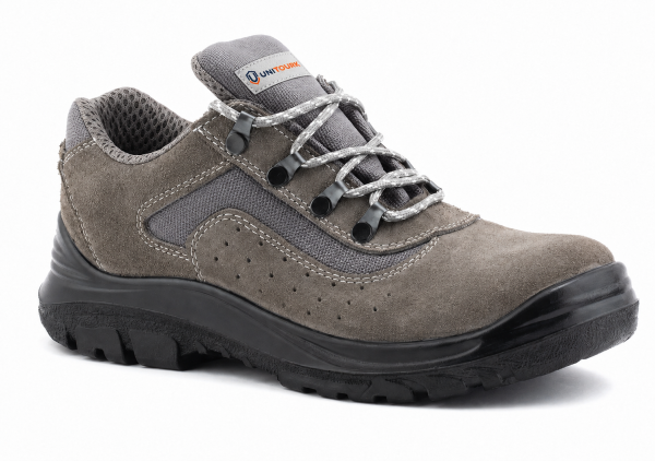 Gray Suede Low-Cut Work Shoe
