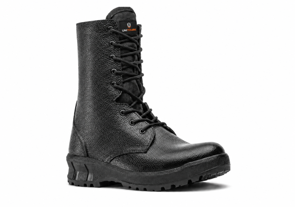 Black Tall Tactical Lace-Up Boot