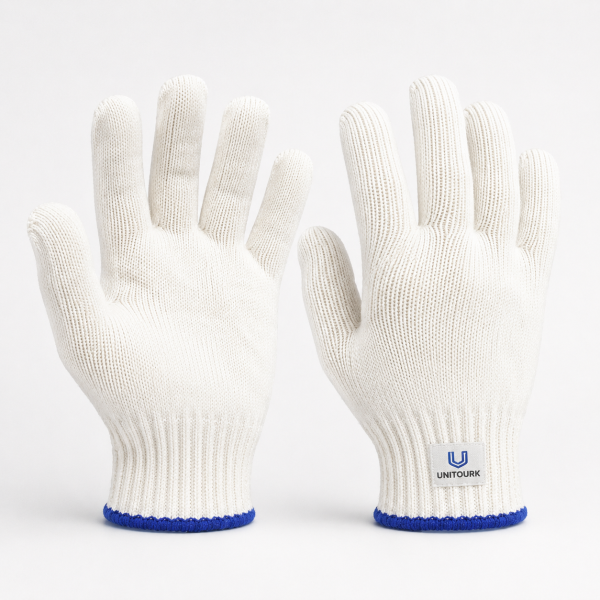 White Knit Work Gloves